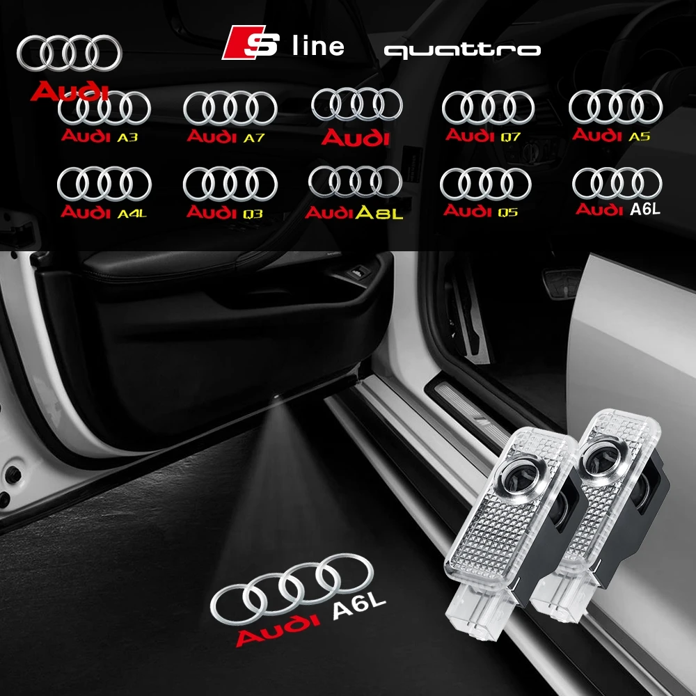 2Pcs Car HD Projector Lamp LED Auto Door Welcome Light for AUDI SLine Quattro S3 S4 A7 A4L A8L Q3 Q5 Q7 A6L S5 S6 S7 S8 RS A3 A5
2Pcs Car HD Projector Lamp LED Auto Door Welcome Light for AUDI SLine Quattro S3 S4 A7 A4L A8L Q3 Q5 Q7 A6L S5 S6 S7 S8 RS A3 A5