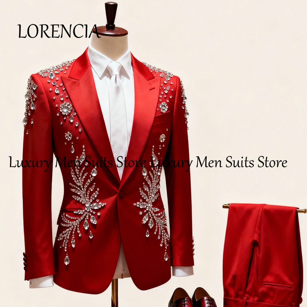 Элегантные ювелирные костюмы для мужчин, комплект из 2 предметов, блестящие смокинги, свадебный наряд жениха, 2025 г., блейзер, брюки по индивидуальному заказу, костюм homme luxe
Элегантные ювелирные костюмы для мужчин, комплект из 2 предметов, блестящие смокинги, свадебный наряд жениха, 2025 г., блейзер, брюки по индивидуальному заказу, костюм homme luxe