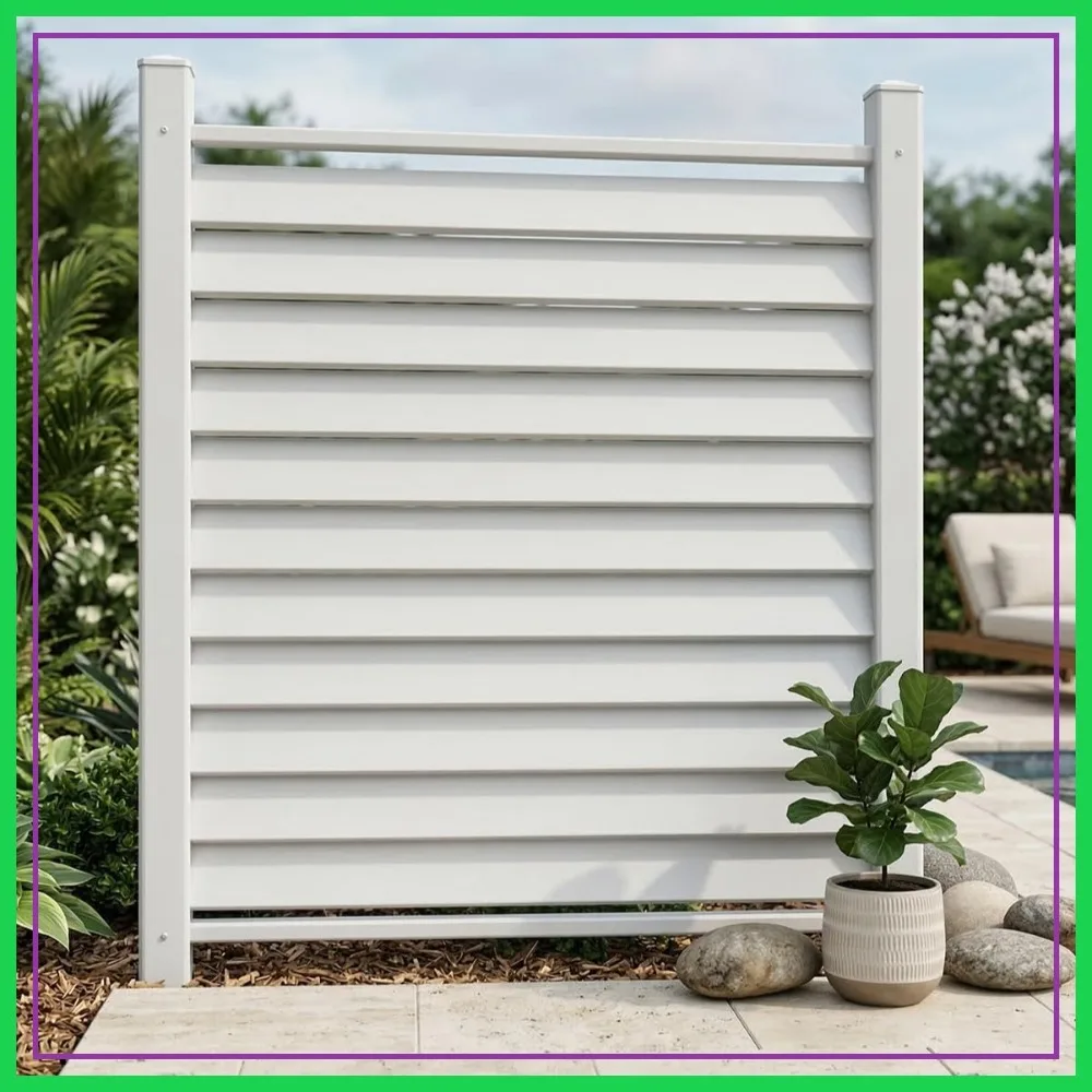 36"x45" Outdoor Privacy Fence Panel - AC Cover, Garbage Can Enclosure, Vinyl Picket for Patio Garden
36"x45" Outdoor Privacy Fence Panel - AC Cover, Garbage Can Enclosure, Vinyl Picket for Patio Garden