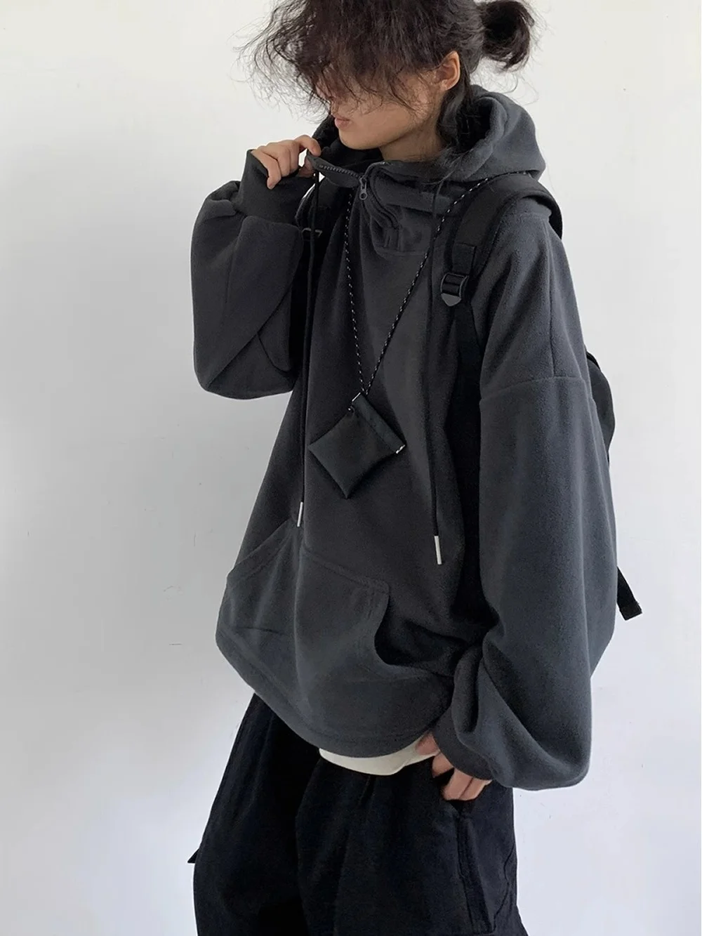 Retro Japanese Sle Hoodie Sweatirt Fce f High Collar ex Spring Autumn Oversize Loose Workwear Jaet Coat
Retro Japanese Sle Hoodie Sweatirt Fce f High Collar ex Spring Autumn Oversize Loose Workwear Jaet Coat