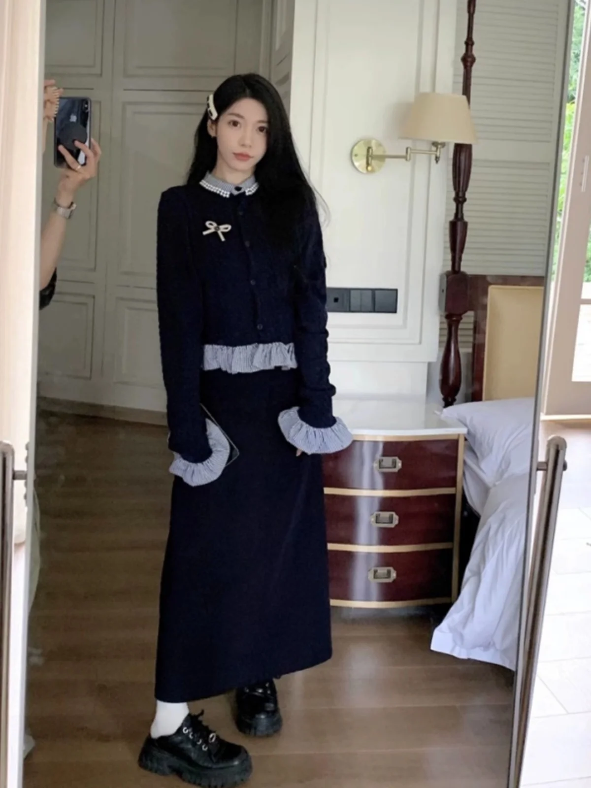 Spring New Arrival Small Fragrance Style Women's Fashion Set Knitted Sweater Long Skirt Two-Piece Set College Style Patchwork
Spring New Arrival Small Fragrance Style Women's Fashion Set Knitted Sweater Long Skirt Two-Piece Set College Style Patchwork