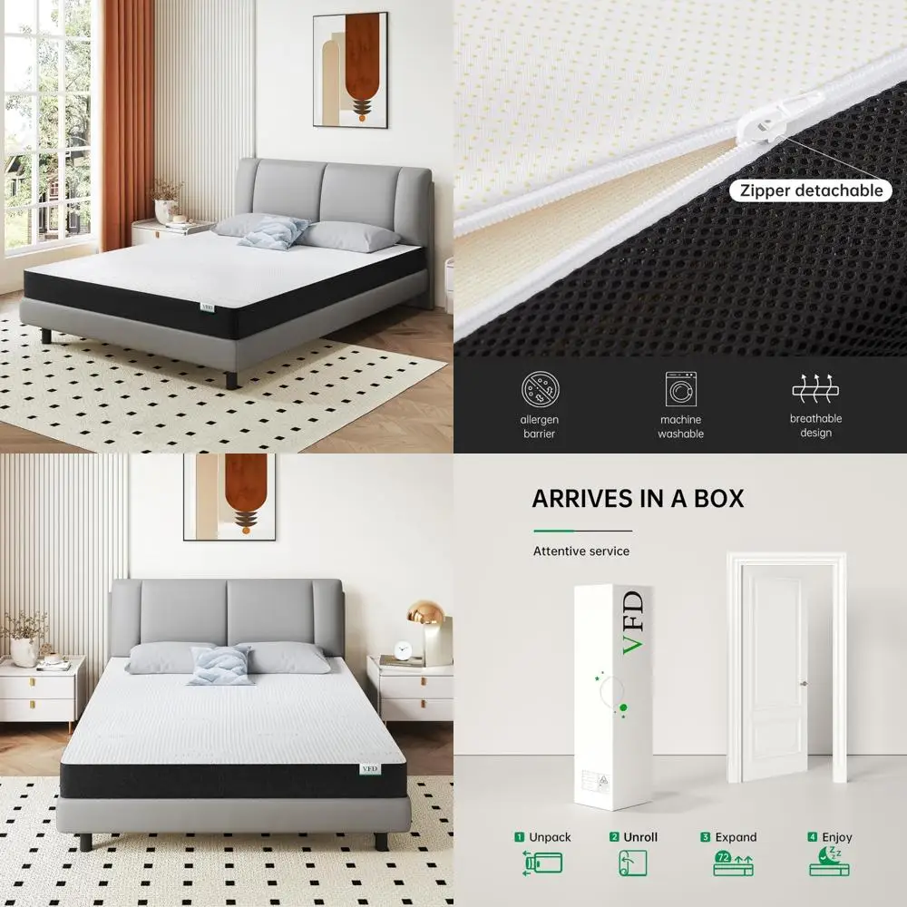 6 Inch Twin XL Medium Firm Gel Memory Foam Mattress with Waterproof Cover - No Fiberglass Infused Mattress
6 Inch Twin XL Medium Firm Gel Memory Foam Mattress with Waterproof Cover - No Fiberglass Infused Mattress