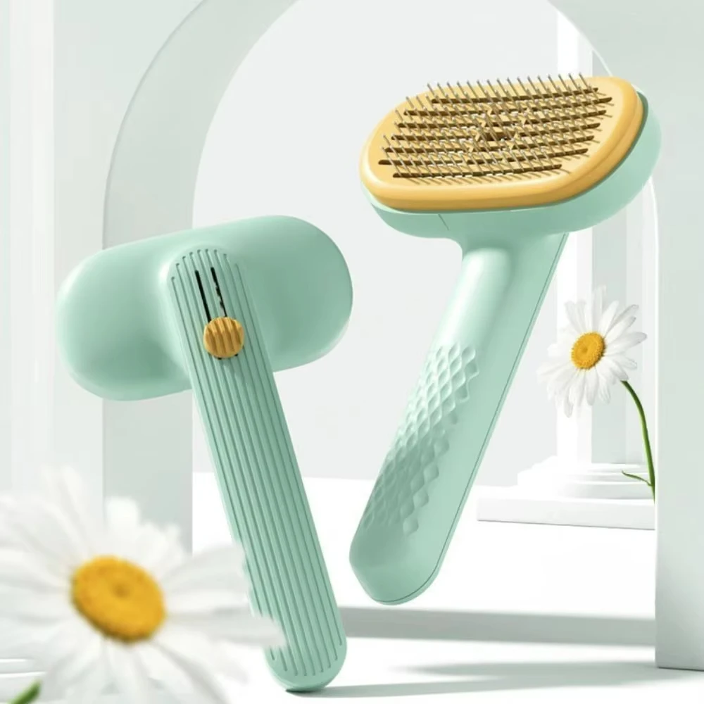 Self-Cleaning Pet Cat Comb Stainless Steel Round Needle Head Dog Hair Remover Non-slip Handle Pet Massage Comb Bath Dog supplies
Self-Cleaning Pet Cat Comb Stainless Steel Round Needle Head Dog Hair Remover Non-slip Handle Pet Massage Comb Bath Dog supplies