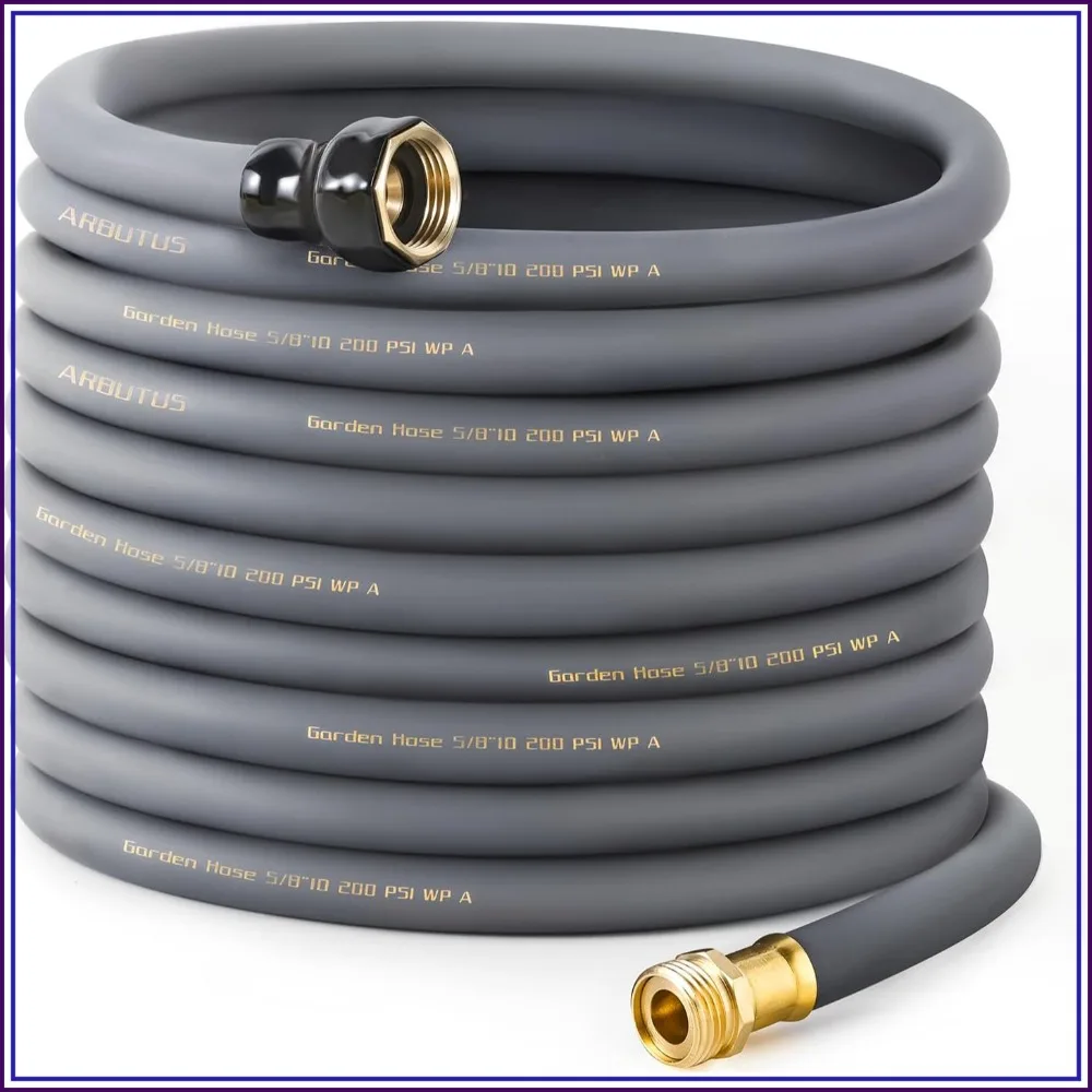 Heavy Duty Rubber Garden Hose 5/8" x 100ft, 600 PSI Burst, Flexible Water Hose for Yard, Car Wash, Pets
Heavy Duty Rubber Garden Hose 5/8" x 100ft, 600 PSI Burst, Flexible Water Hose for Yard, Car Wash, Pets