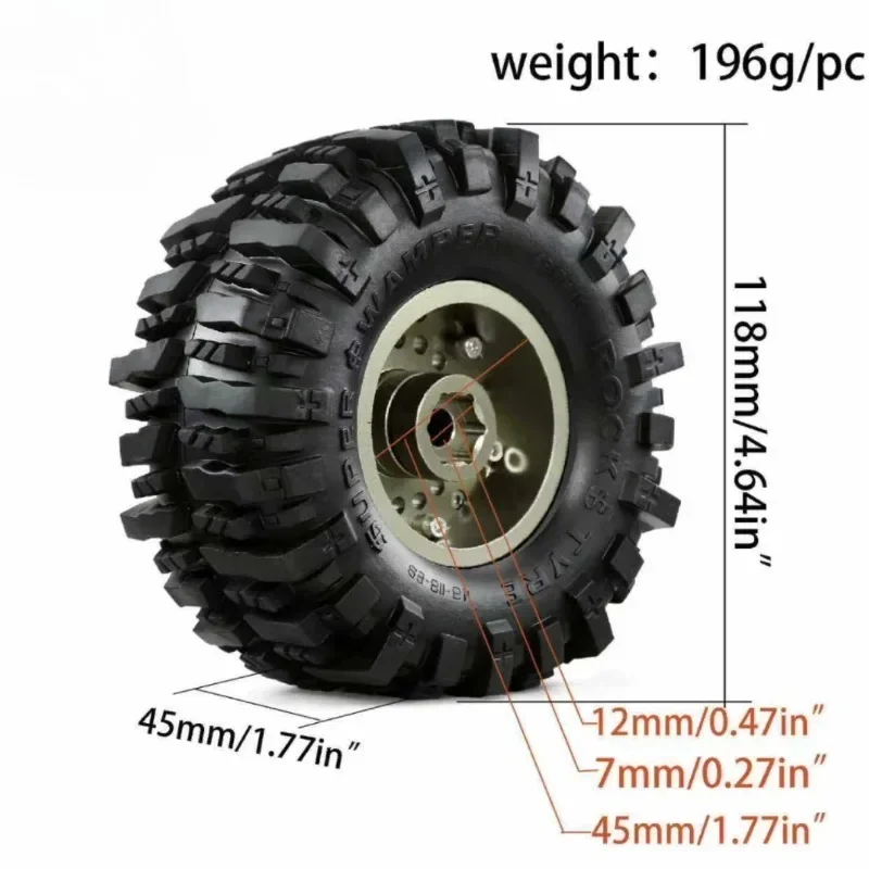 1.9 Mud Tires&Beadlock Wheel Rim Negative Offset -10mm Deep Dish Height for TRX4 Axial SCX10 II III RR10 Wraith Redcat Gen 8
1.9 Mud Tires&Beadlock Wheel Rim Negative Offset -10mm Deep Dish Height for TRX4 Axial SCX10 II III RR10 Wraith Redcat Gen 8