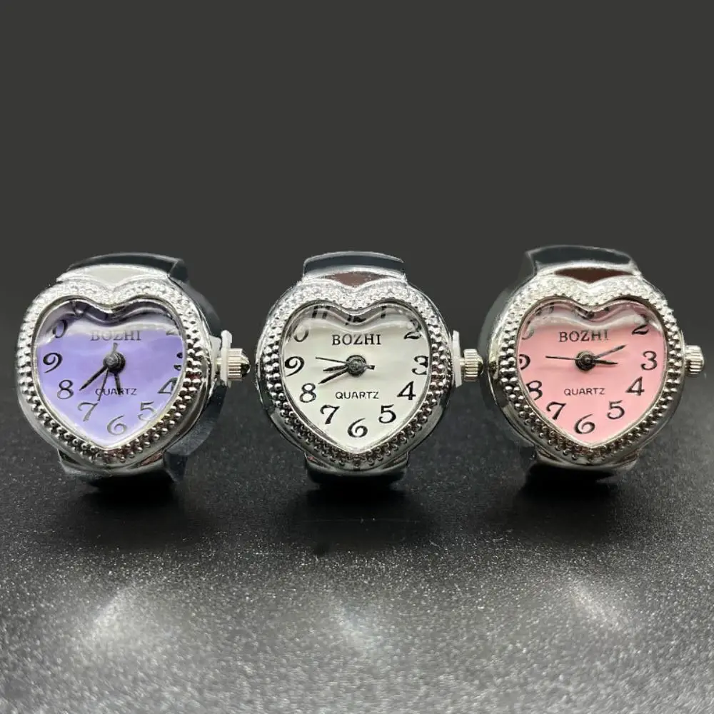 Hip Hop Vintage Rings Jewelry Clock Heart Shape Alloy Roman Quartz Watch Mini Elastic Strap Punk Finger Watch Ring Couple
Hip Hop Vintage Rings Jewelry Clock Heart Shape Alloy Roman Quartz Watch Mini Elastic Strap Punk Finger Watch Ring Couple