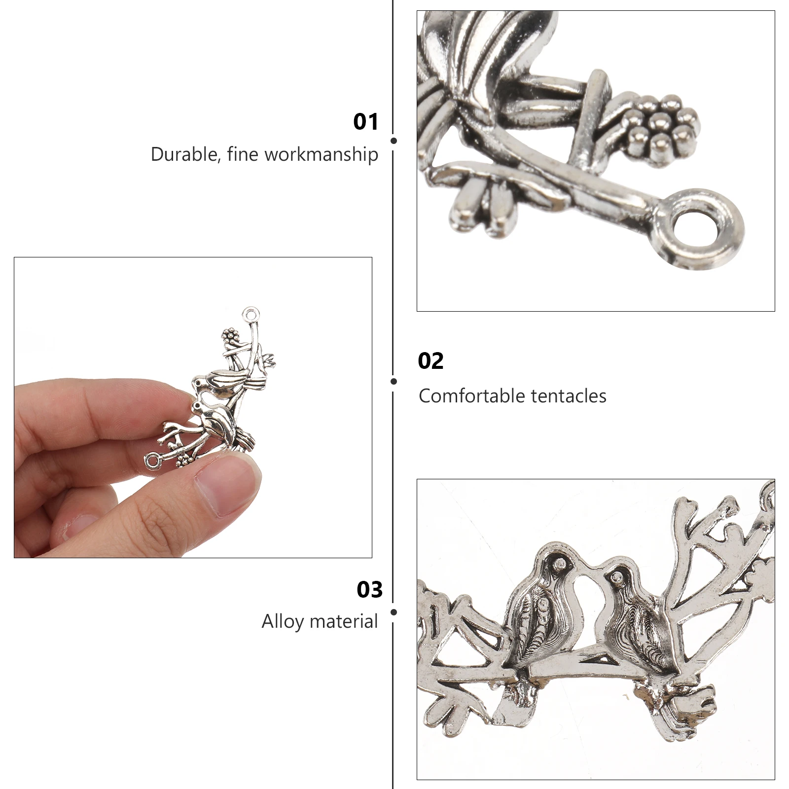 10pcs Birds Design Alloy Pendants Vintage Decor Necklace Creative Bracelet DIY Accessories Safe Stylish Matching Dresses Retro
10pcs Birds Design Alloy Pendants Vintage Decor Necklace Creative Bracelet DIY Accessories Safe Stylish Matching Dresses Retro