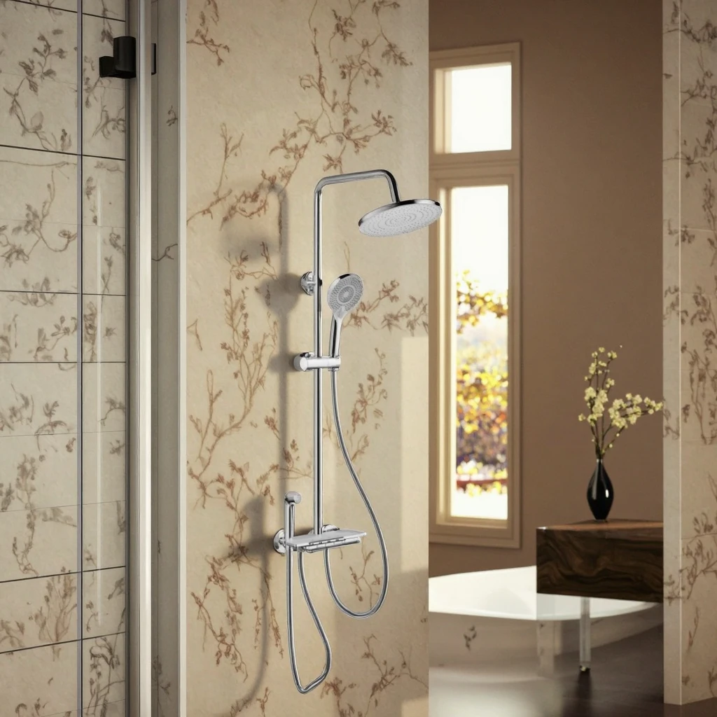 Classic Chrome Four Button Switching Bathroom Shower Faucet Polished Brass Soft Rain New Thermostat Cartridge Shower Mixer Set
Classic Chrome Four Button Switching Bathroom Shower Faucet Polished Brass Soft Rain New Thermostat Cartridge Shower Mixer Set