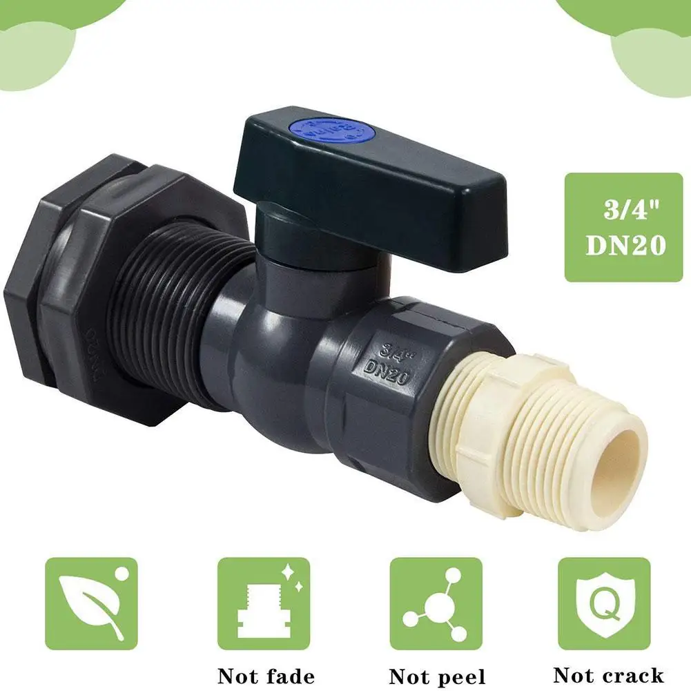 PVC Faucet Kit 3/4 Inch Rain Barrel Valve With Bulkhead Connector Anti-corrosion Adapter DN20/DN25 Anti-rust Hose Anti-crac X4G0
PVC Faucet Kit 3/4 Inch Rain Barrel Valve With Bulkhead Connector Anti-corrosion Adapter DN20/DN25 Anti-rust Hose Anti-crac X4G0