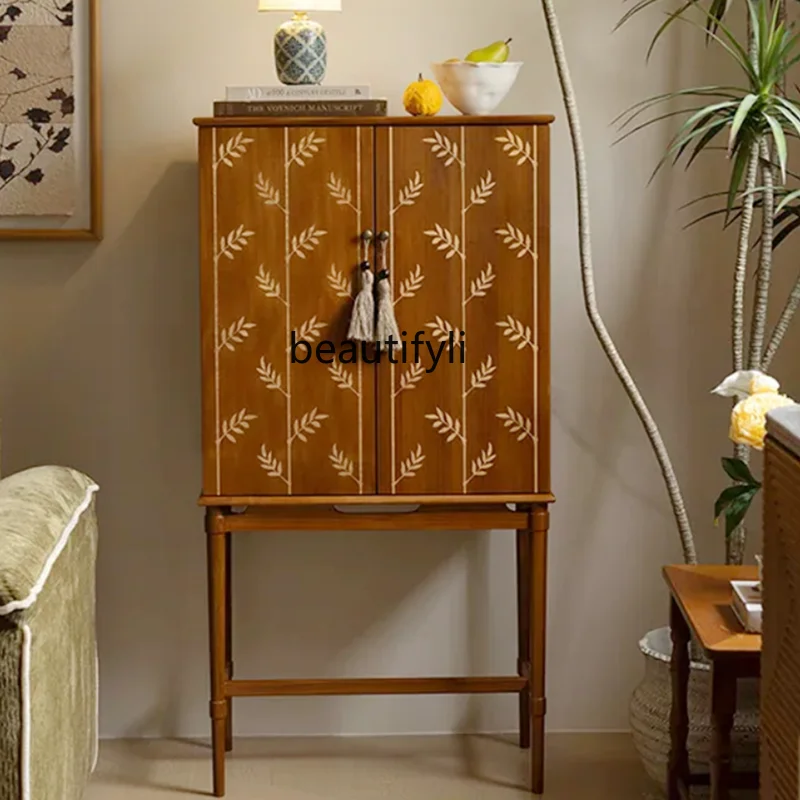 Medieval solid wood porch dining side cabinet retro decorative storage cabinet teak dining side cabinet
Medieval solid wood porch dining side cabinet retro decorative storage cabinet teak dining side cabinet