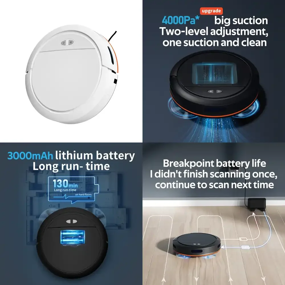 RYK OB16 Smart Vacuum Cleaner High Suction Mopping HEPA Filter WiFi Control Zigzag Navigation for Efficient Cleaning New
RYK OB16 Smart Vacuum Cleaner High Suction Mopping HEPA Filter WiFi Control Zigzag Navigation for Efficient Cleaning New