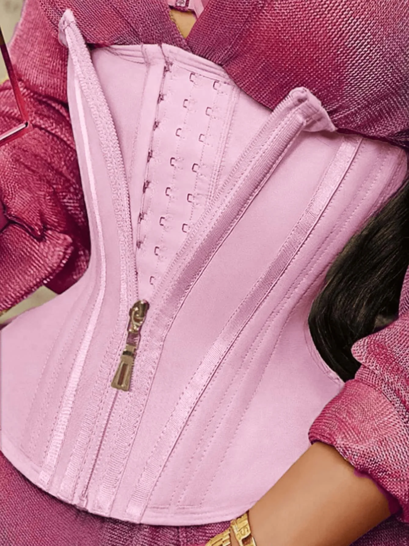 High Compression Zipper Front Waist Trainer Corset Tummy Control Slimming Cincher Shaper for Body Shaping And Fitnes
High Compression Zipper Front Waist Trainer Corset Tummy Control Slimming Cincher Shaper for Body Shaping And Fitnes