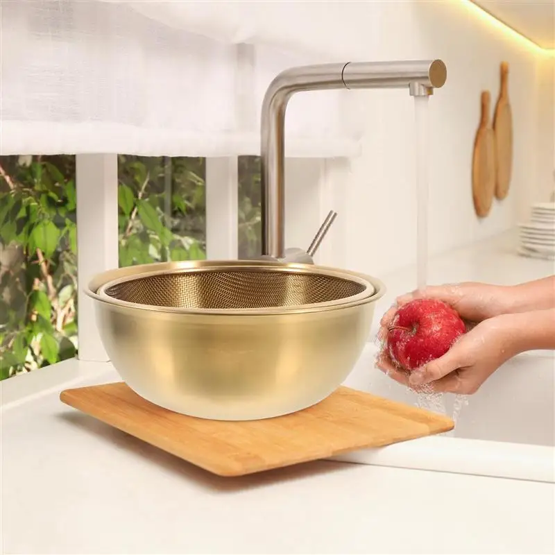 2pcs Stainless Steel Drain basket wash basin Colander Basket Strainer Colander Basket Washing Vegetable Basket Metal Basin Round
2pcs Stainless Steel Drain basket wash basin Colander Basket Strainer Colander Basket Washing Vegetable Basket Metal Basin Round