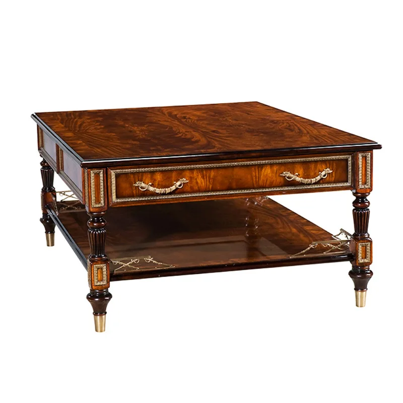 English carved coffee table villa European rectangular court living room corner tea table furniture
English carved coffee table villa European rectangular court living room corner tea table furniture