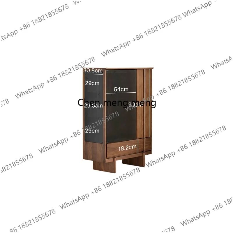 Solid Wood Display Cabinet Black Walnut Living Room Storage Floor-standing Storage Cabinet
Solid Wood Display Cabinet Black Walnut Living Room Storage Floor-standing Storage Cabinet