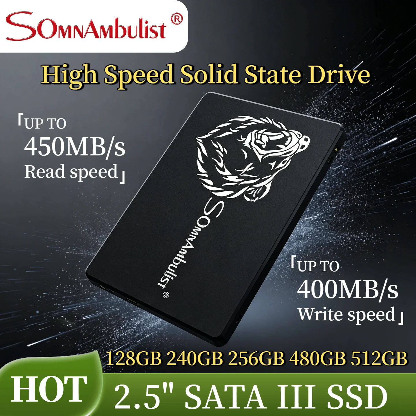 SomnAmbulist 2.5 Inch SATA3 SSD Multiple Capacity 128GB 240GB 256GB 480GB 512GB 960GB Internal Solid State Drive for PC Laptop
SomnAmbulist 2.5 Inch SATA3 SSD Multiple Capacity 128GB 240GB 256GB 480GB 512GB 960GB Internal Solid State Drive for PC Laptop