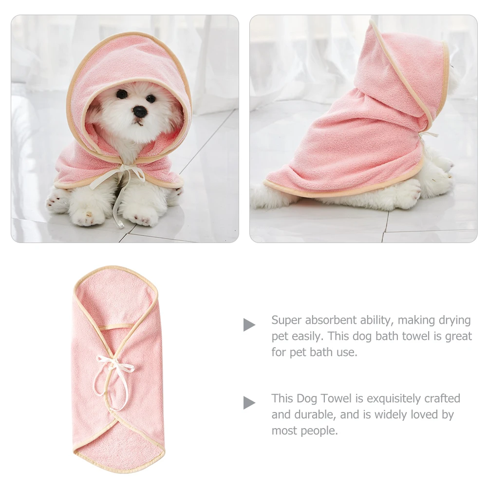Pet Bathrobe Dog Towel Pink M Size Supple Clothes Water Absorbing Comfortable Puppy Bathing Robe Dry Pet Shower
Pet Bathrobe Dog Towel Pink M Size Supple Clothes Water Absorbing Comfortable Puppy Bathing Robe Dry Pet Shower