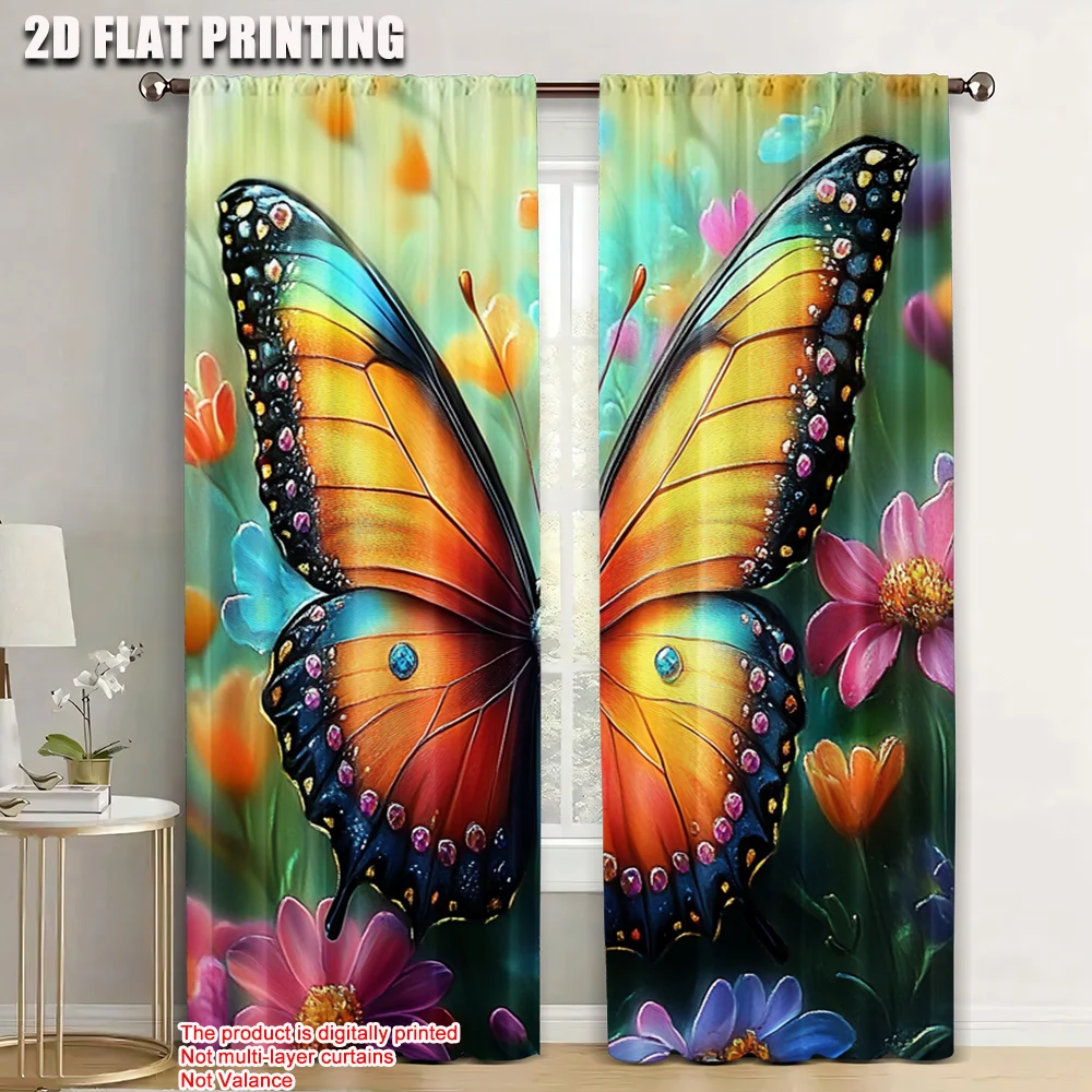 2pc, Window Drapes butterfly (6) Versatile Polyester Fabric,Without Electricity Family Party Decoration Use for Living Room,
2pc, Window Drapes butterfly (6) Versatile Polyester Fabric,Without Electricity Family Party Decoration Use for Living Room,