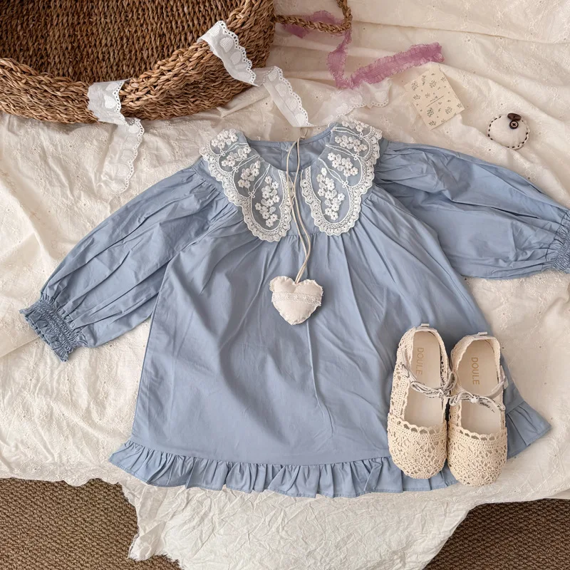 2025 Spring Summer New Korean Edition Girls' Lace Collar Dress Children's Cotton Dress Princess
2025 Spring Summer New Korean Edition Girls' Lace Collar Dress Children's Cotton Dress Princess