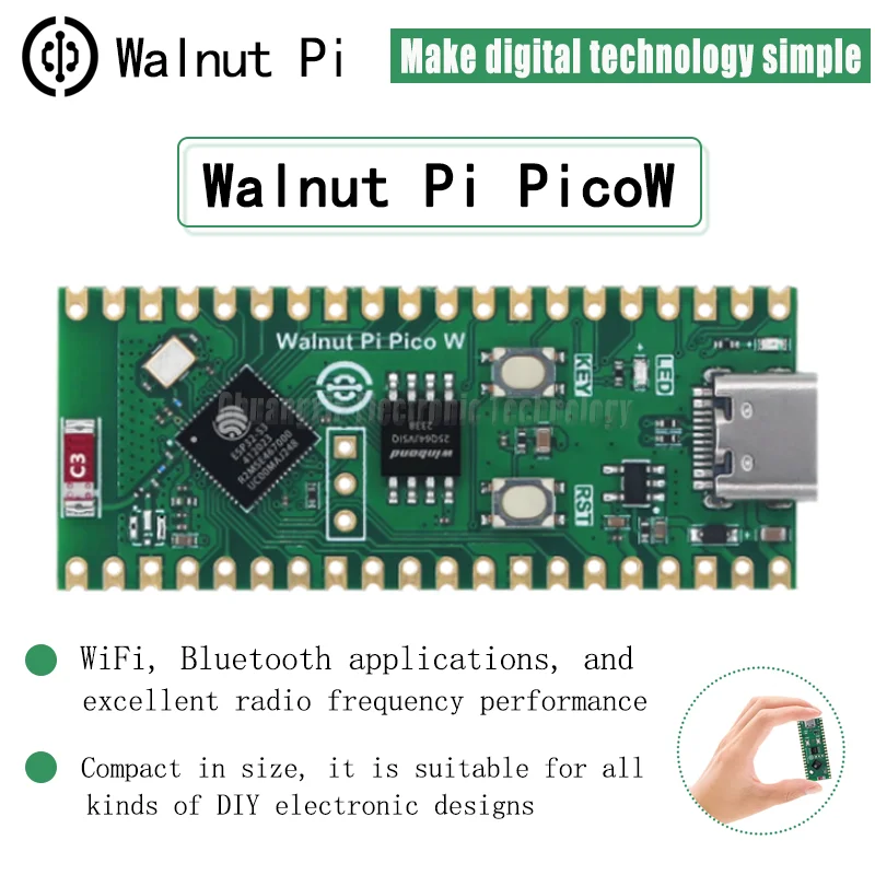 Walnut Pi Walnut Pi PicoW ESP32-S3 Development Board MicroPython Programming Raspberry PI Pico
Walnut Pi Walnut Pi PicoW ESP32-S3 Development Board MicroPython Programming Raspberry PI Pico