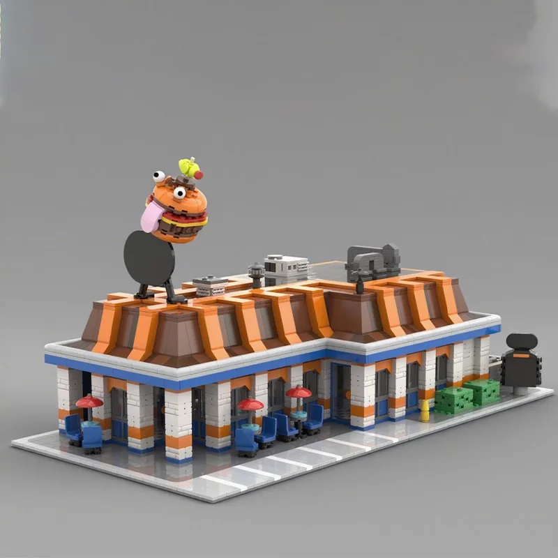 3656 шт. MOC полноразмерный ресторан Durr Burger, модульные здания, строительные блоки, рождественский подарок, соответствующие размеры и формы игрушки
3656 шт. MOC полноразмерный ресторан Durr Burger, модульные здания, строительные блоки, рождественский подарок, соответствующие размеры и формы игрушки