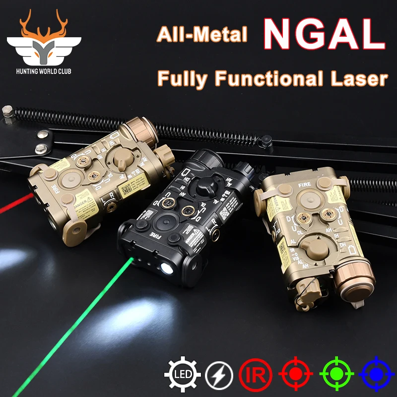 Tactical All Metal NGAL Red Green Blue Dot Strobe Laser IR Aimming LED White Light Hunting Scout Light Airsoft Weapon Accessory
Tactical All Metal NGAL Red Green Blue Dot Strobe Laser IR Aimming LED White Light Hunting Scout Light Airsoft Weapon Accessory