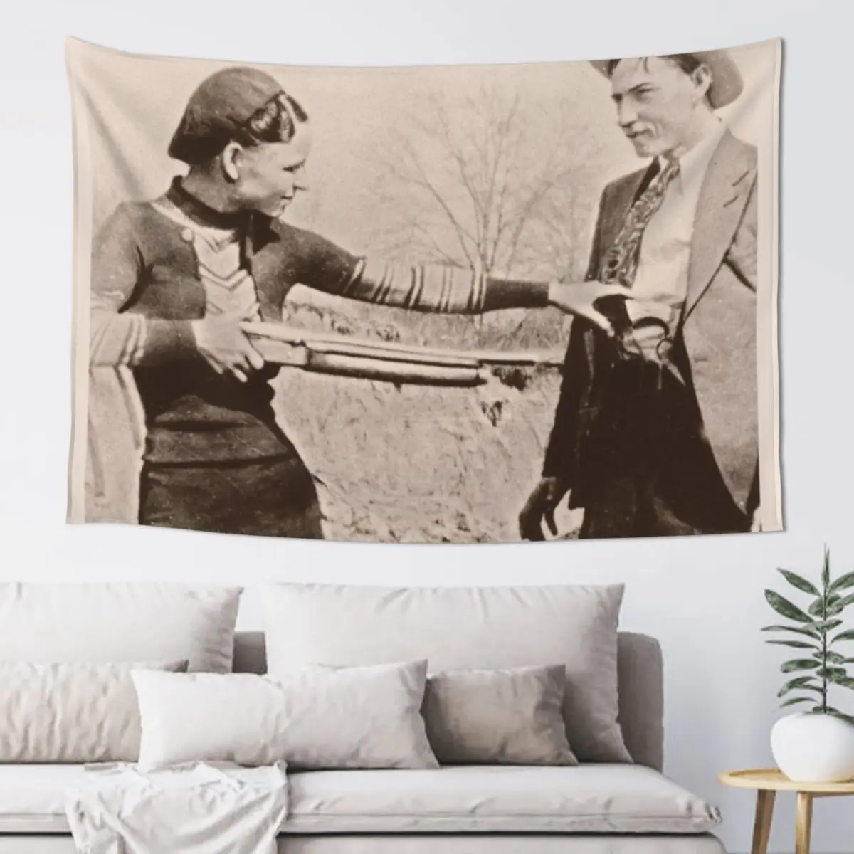 Bonnie and Clyde I Tapestry House Decoration Decorative Wall Mural Wall Mural Tapestry
Bonnie and Clyde I Tapestry House Decoration Decorative Wall Mural Wall Mural Tapestry