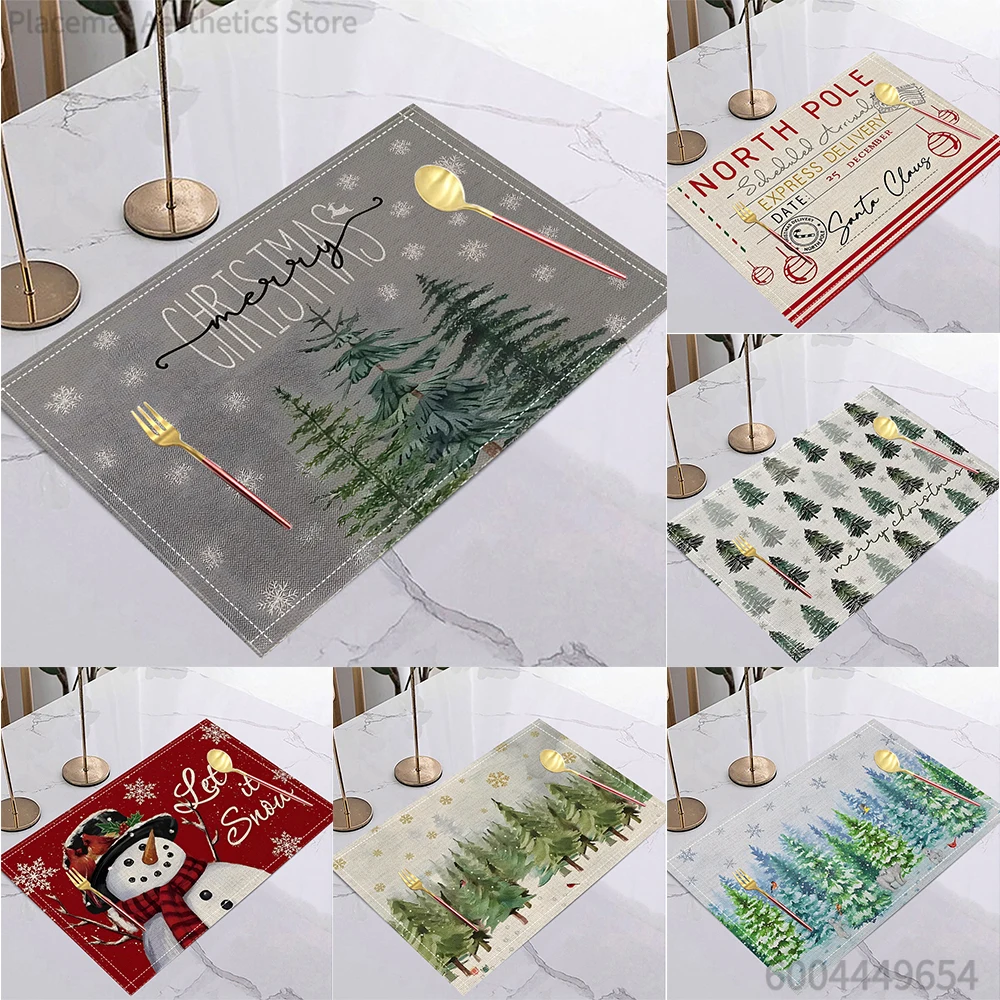4/6/8PCS Christmas Tree Placemats Linen Non Slip Table Mats Rectangular Non Slip Dining Table for Kitchen Home Decor Essentials
4/6/8PCS Christmas Tree Placemats Linen Non Slip Table Mats Rectangular Non Slip Dining Table for Kitchen Home Decor Essentials