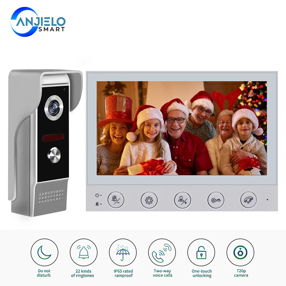 Wired Video Doorbell Intercom Monitor Eye Door Bell Smart with 7 inch Screen One-key Unlock for Home Apartment Villa
Wired Video Doorbell Intercom Monitor Eye Door Bell Smart with 7 inch Screen One-key Unlock for Home Apartment Villa