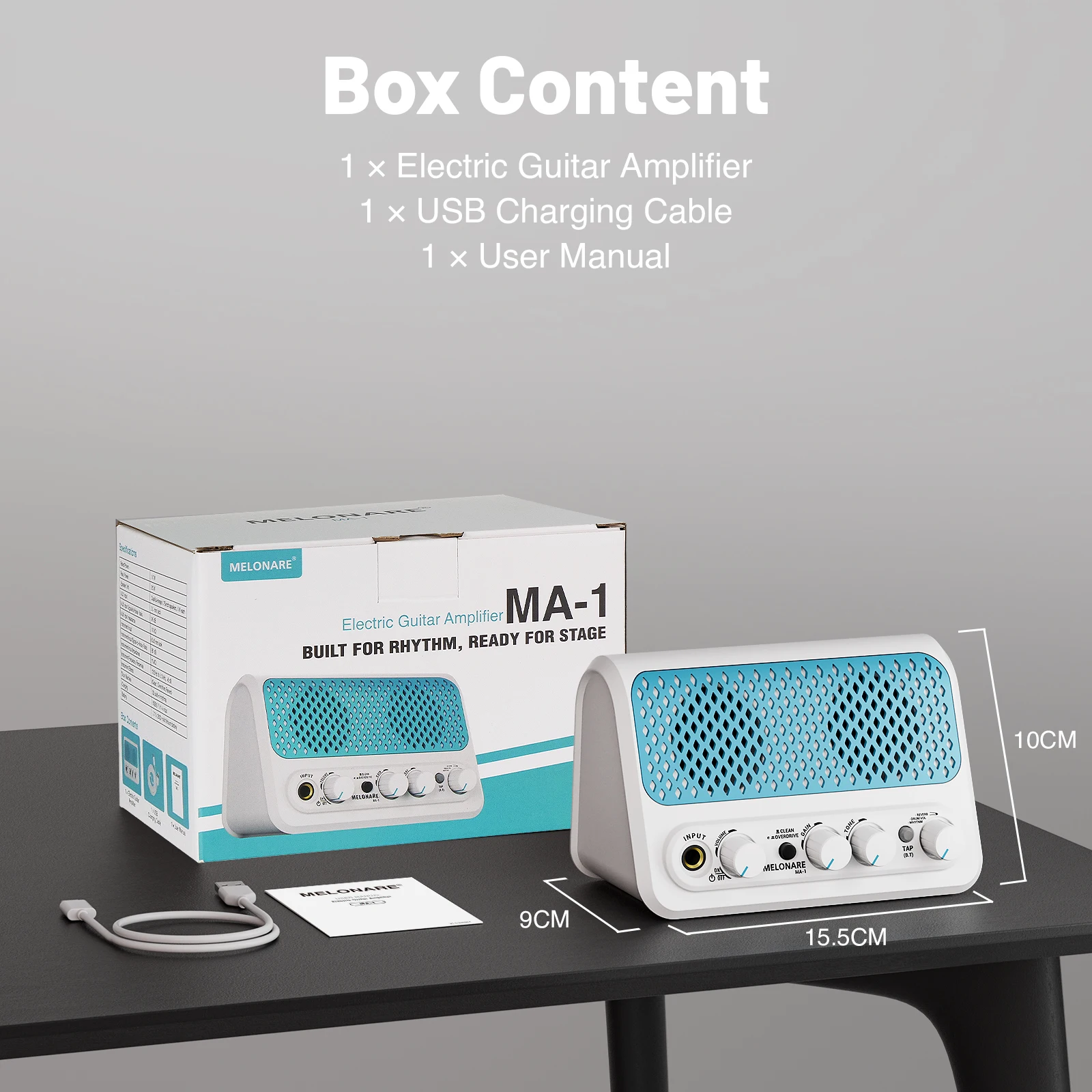 Mini Guitar Amp, 10W Electric Guitar Amplifier with 30Rhythms Clean/Drive Channel, Reverb, Bluetooth 5.3, Rechargeable Portable
Mini Guitar Amp, 10W Electric Guitar Amplifier with 30Rhythms Clean/Drive Channel, Reverb, Bluetooth 5.3, Rechargeable Portable