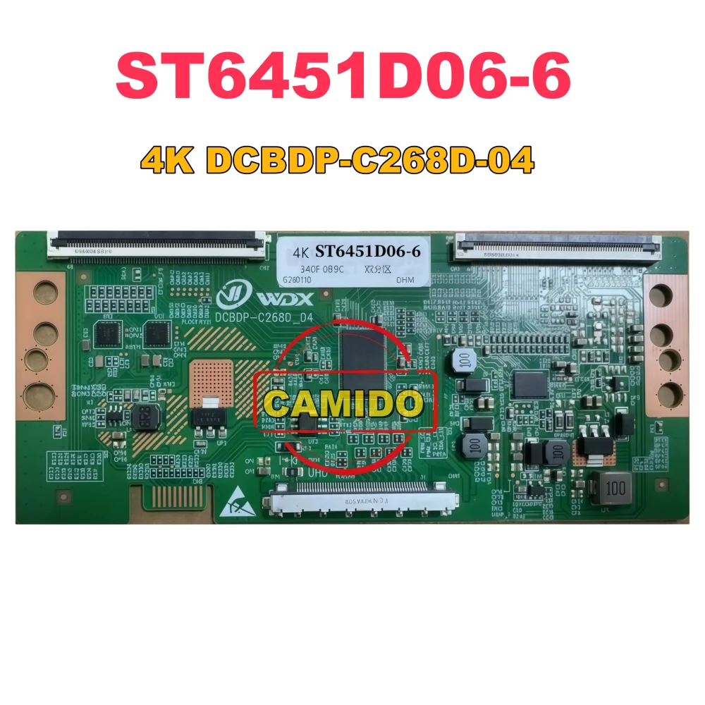 Новая плата Tcon для телевизора ST6451D06-6, логическая плата DCBDP-C268D-04, 2K 4K, подходит для сборки телевизионных экранов
Новая плата Tcon для телевизора ST6451D06-6, логическая плата DCBDP-C268D-04, 2K 4K, подходит для сборки телевизионных экранов