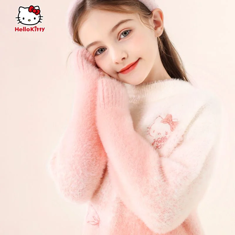 Sanrio Anime Hello Kitty Sweater Bottoming Shirt for Girls Autumn and Winter Round Neck Warm Top Soft and Comfortable Sweater
Sanrio Anime Hello Kitty Sweater Bottoming Shirt for Girls Autumn and Winter Round Neck Warm Top Soft and Comfortable Sweater