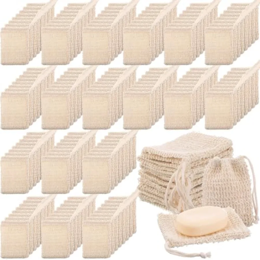200 шт. мешочков для мыла из натурального сизаля, сетчатые мешочки-сетки для мыла с завязками для вспенивания и сушки, для душа и ухода за телом
200 шт. мешочков для мыла из натурального сизаля, сетчатые мешочки-сетки для мыла с завязками для вспенивания и сушки, для душа и ухода за телом