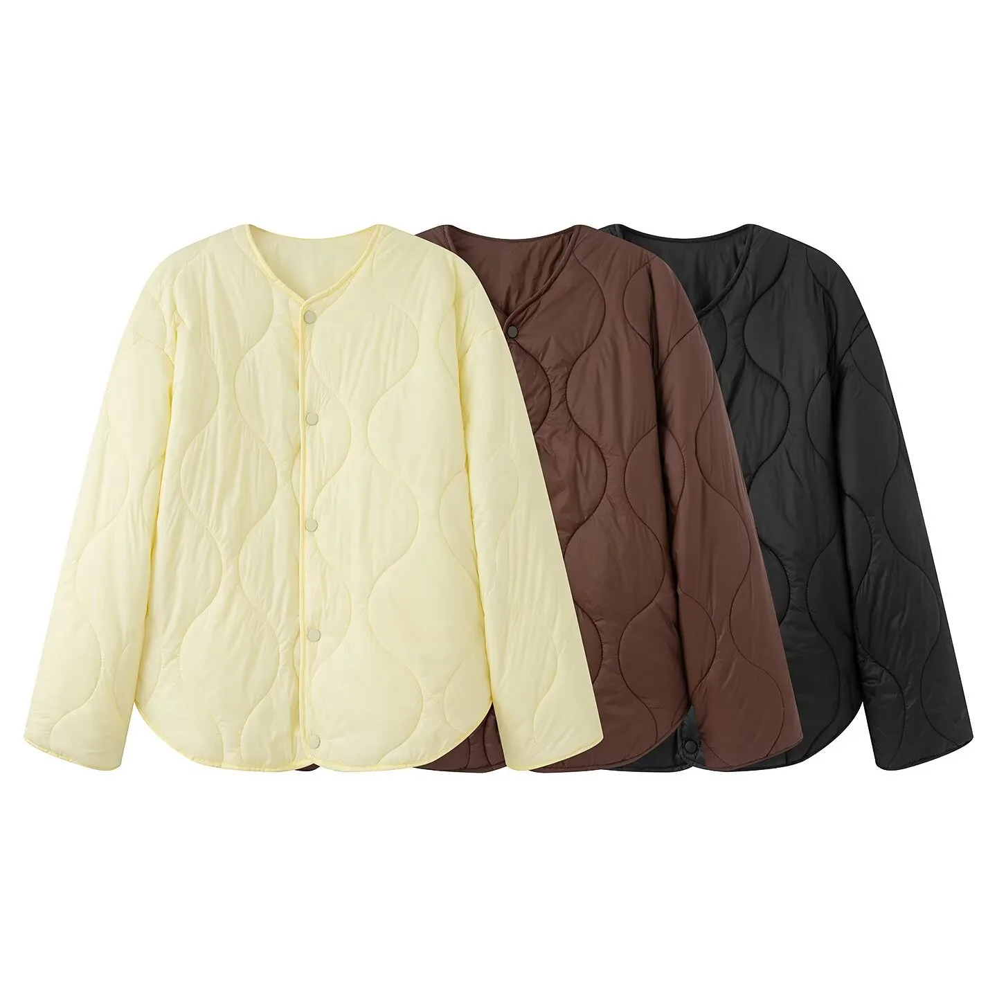 Women's 2025 Autumn and Winter New Solid Color Round Neck Series Diamond Quilted Jacket Top Thickened Coat
Women's 2025 Autumn and Winter New Solid Color Round Neck Series Diamond Quilted Jacket Top Thickened Coat