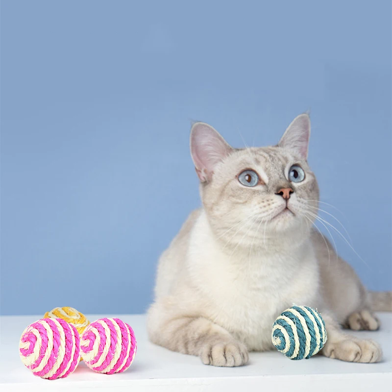 Cat Dog Sisal Ball Toy Teaser Play Chewing Interactive Scratch Catch Toys Kitten Puppy Training Chase Color Random Pet Supplies
Cat Dog Sisal Ball Toy Teaser Play Chewing Interactive Scratch Catch Toys Kitten Puppy Training Chase Color Random Pet Supplies