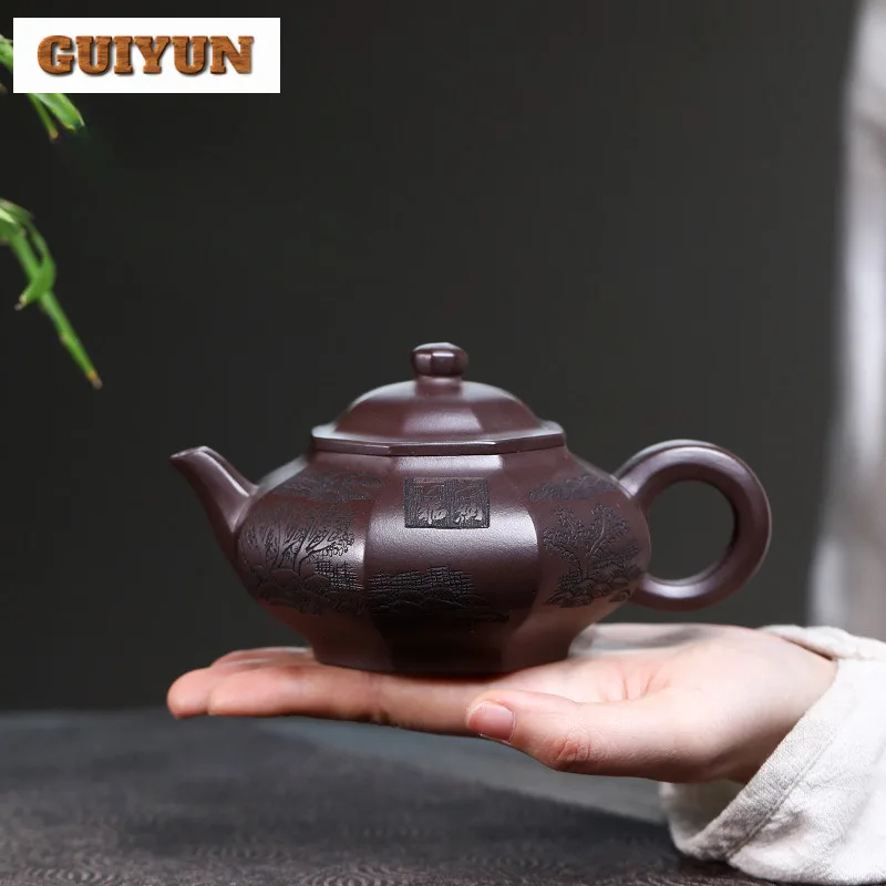 245ml Boutique Yixing Purple Clay Teapots Famous Artists Handmade Pot Raw Ore Purple Mud Tea Brewing Kettle Zisha Tea Set Craft
245ml Boutique Yixing Purple Clay Teapots Famous Artists Handmade Pot Raw Ore Purple Mud Tea Brewing Kettle Zisha Tea Set Craft