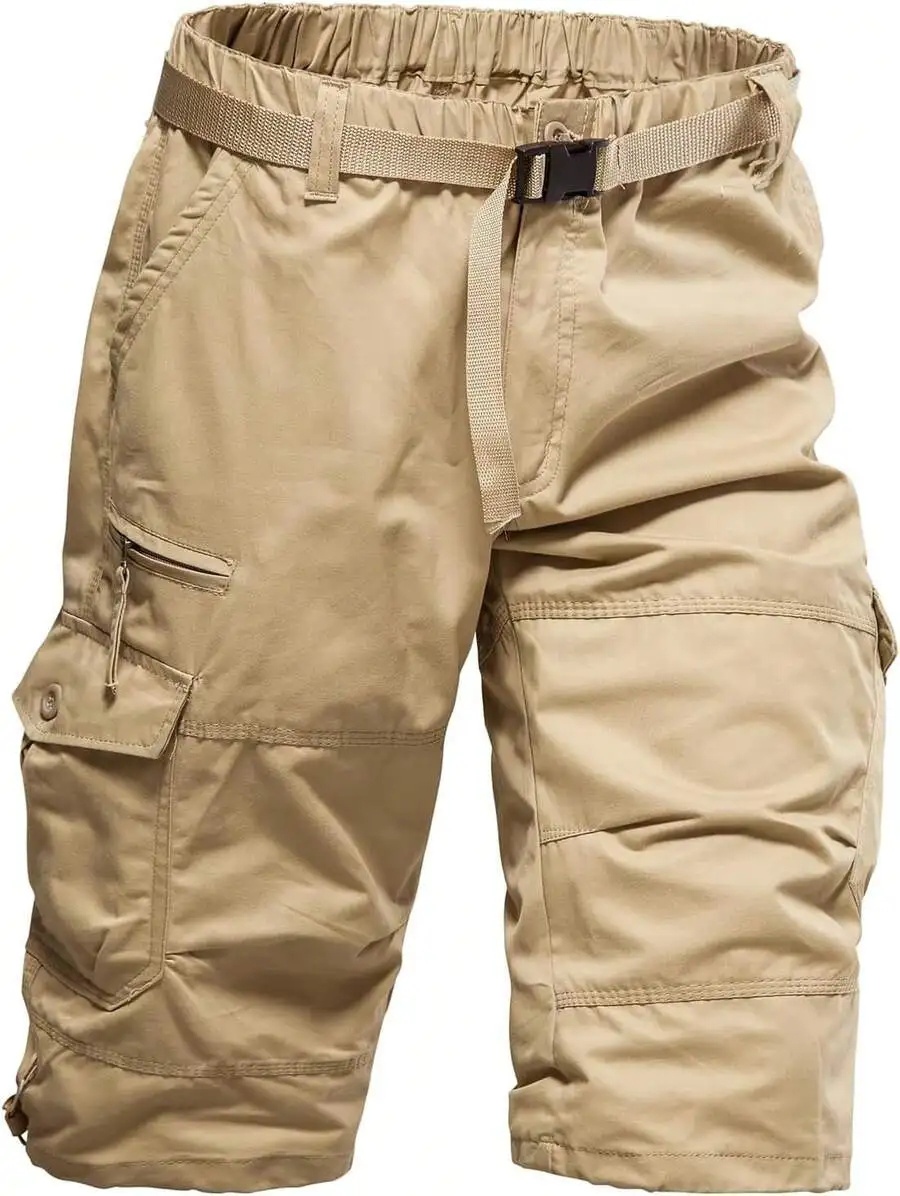 Mens Cargo Shorts 3/4 Length Loose Fit Elastic Waist Cotton Hiking Running Outdoor Shorts
Mens Cargo Shorts 3/4 Length Loose Fit Elastic Waist Cotton Hiking Running Outdoor Shorts