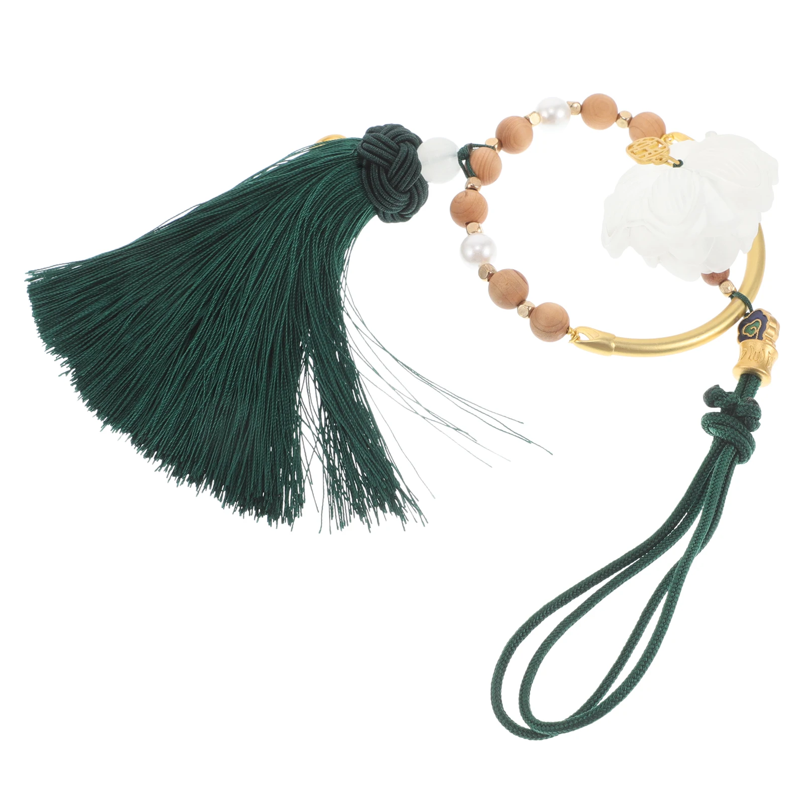 Rear View Mirror Lotus Pendant White Glass Cloud Pattern Car Interior Decoration Lucky Hanging nament Tassel Pendants
Rear View Mirror Lotus Pendant White Glass Cloud Pattern Car Interior Decoration Lucky Hanging nament Tassel Pendants