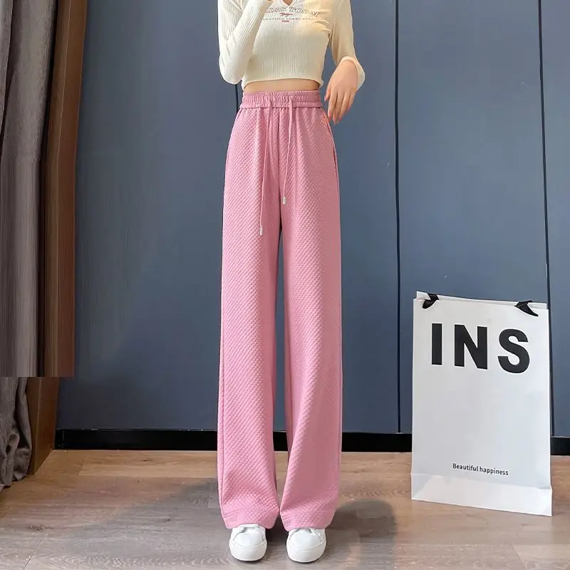Women's Autumn Winter New Fashion Solid Color Pockets Korean Versatile Loose High Waisted Elastic Straight Leg Wide Leg Pants
Women's Autumn Winter New Fashion Solid Color Pockets Korean Versatile Loose High Waisted Elastic Straight Leg Wide Leg Pants