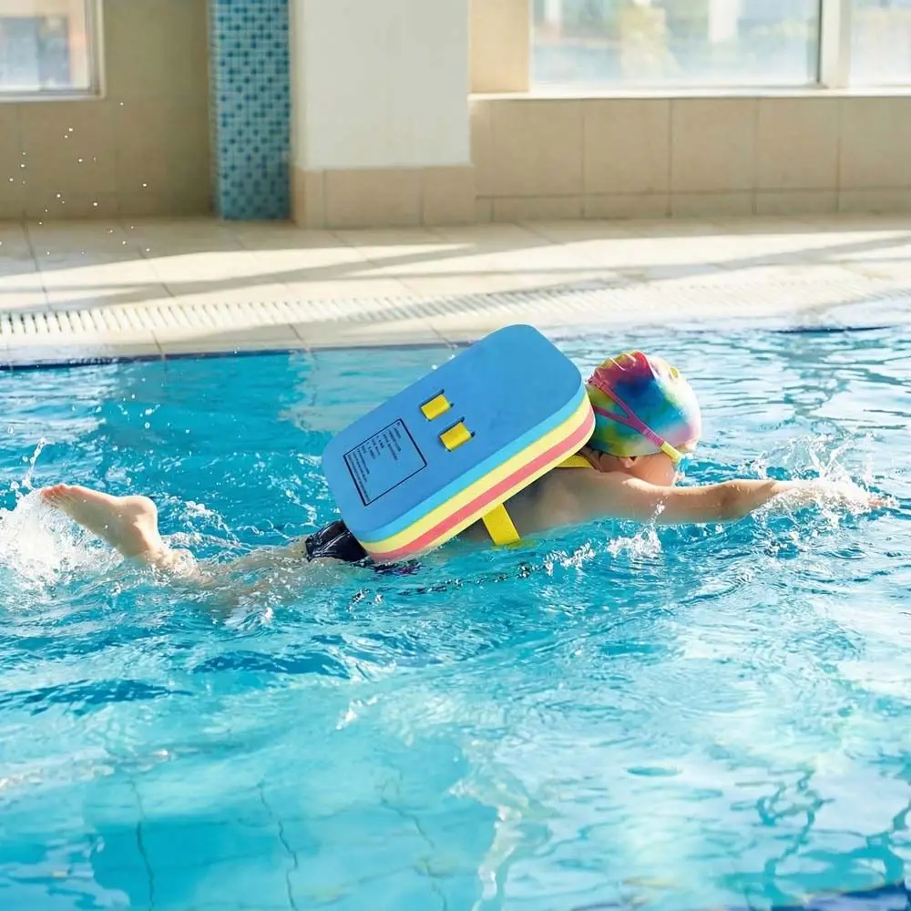 Premium Adjustable Back Float Dual-Lock Buckle 4-Layer Beginners Swim Trainer Secure Fit Safety Learning Aid Tool Pool