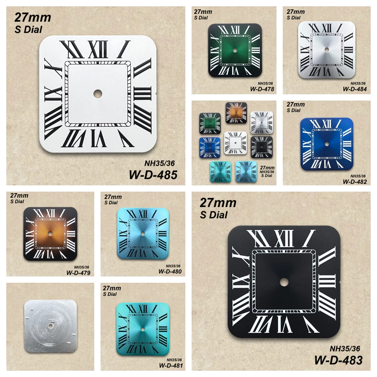 27-миллиметровый циферблат с логотипом S и римскими цифрами, совместимый с японскими механизмами NH35/NH36/4R/7S, без люминесцентного покрытия, квадратный циферблат, аксессуары для модификации часов, 3/3.8 часа
27-миллиметровый циферблат с логотипом S и римскими цифрами, совместимый с японскими механизмами NH35/NH36/4R/7S, без люминесцентного покрытия, квадратный циферблат, аксессуары для модификации часов, 3/3.8 часа