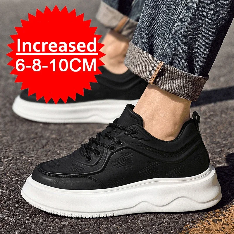 Men's Height Increasing White Sneakers 6/8/10CM Elevator Shoes Fashion Embossed Thick Sole Casual Skateboard Shoes Comfort Shoes
Men's Height Increasing White Sneakers 6/8/10CM Elevator Shoes Fashion Embossed Thick Sole Casual Skateboard Shoes Comfort Shoes