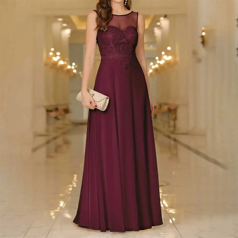 Elegant A-Line Sleeveless Backless Evening Dress for Women Applique Prom Party Bridesmaid's Dresses Formal Gowns فساتين سهرة
Elegant A-Line Sleeveless Backless Evening Dress for Women Applique Prom Party Bridesmaid's Dresses Formal Gowns فساتين سهرة