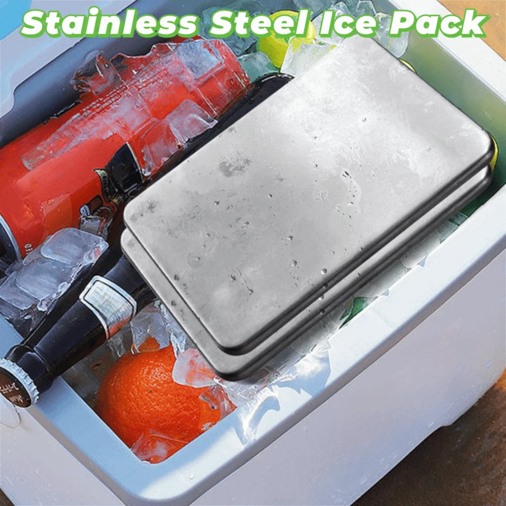 Reusable Stainless Steel Ice Packs Rectangular Long-lasting Lunch Box Cooling Pack Quick Freeze Fresh Keeping Cooling Tray
Reusable Stainless Steel Ice Packs Rectangular Long-lasting Lunch Box Cooling Pack Quick Freeze Fresh Keeping Cooling Tray