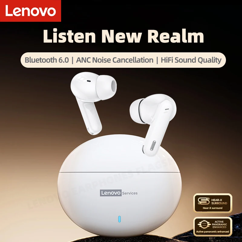 Lenovo LE253 Headphones Wireless Bluetooth 6.0 Earphones TWS HiFi Sound ANC Noise Reduction Gaming Sports Earbuds With Mic
Lenovo LE253 Headphones Wireless Bluetooth 6.0 Earphones TWS HiFi Sound ANC Noise Reduction Gaming Sports Earbuds With Mic