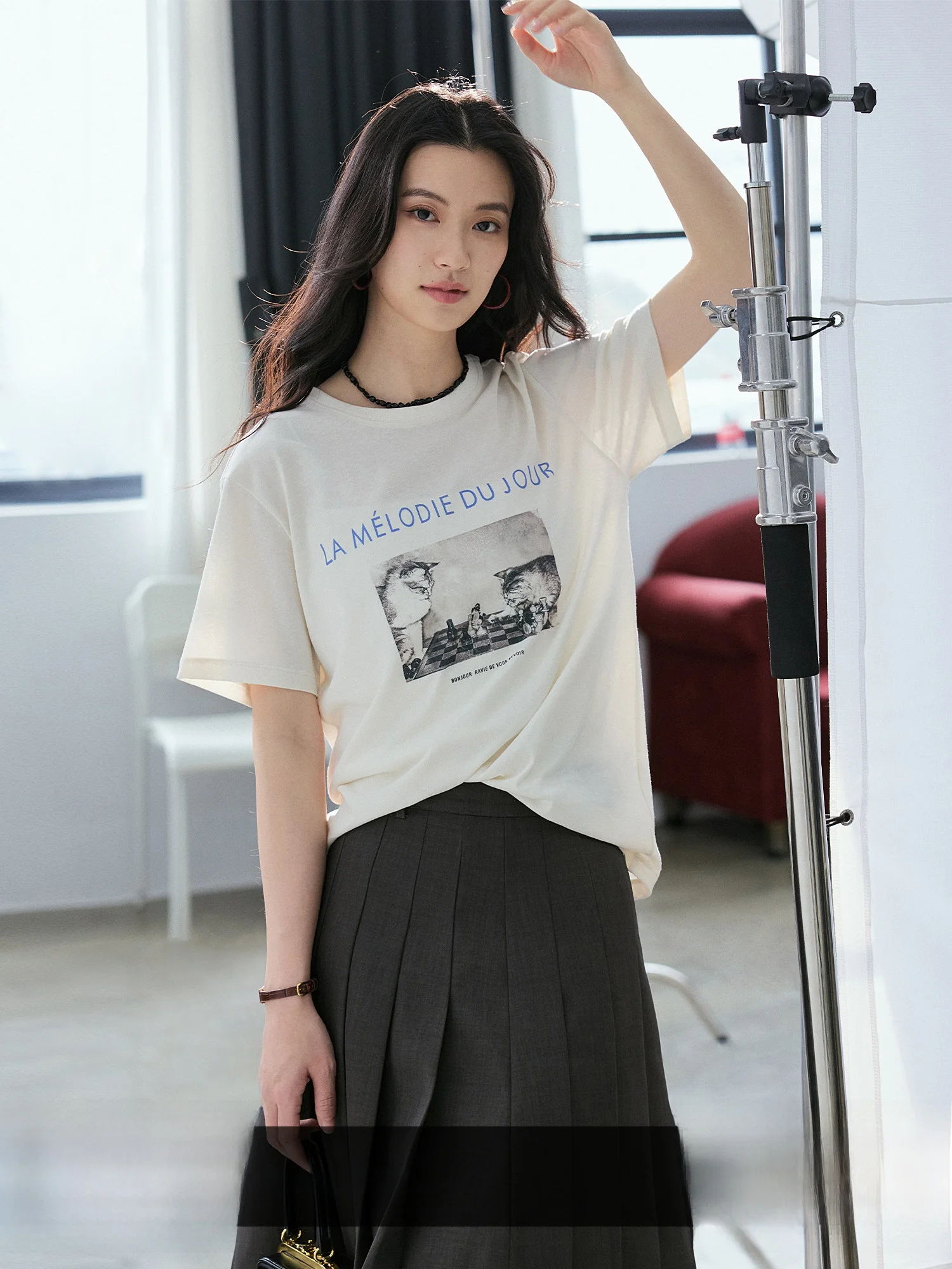 Strong Twist Cotton Anti-Wrinkle Retro Print T-Shirt Women's Spring Summer Loose Lazy Versatile Casual round Neck Short Sleeve
Strong Twist Cotton Anti-Wrinkle Retro Print T-Shirt Women's Spring Summer Loose Lazy Versatile Casual round Neck Short Sleeve