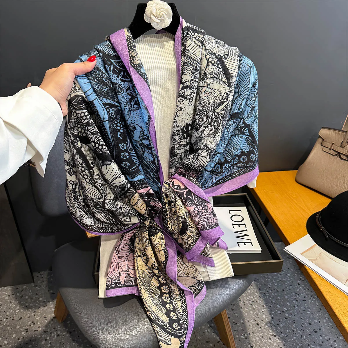 Ladies Scarf Cotton And Linen Scarves Texture Butterfly Printed Office Muslin Square Scarf Shawl Sunscreen Head Wear Wraps
Ladies Scarf Cotton And Linen Scarves Texture Butterfly Printed Office Muslin Square Scarf Shawl Sunscreen Head Wear Wraps