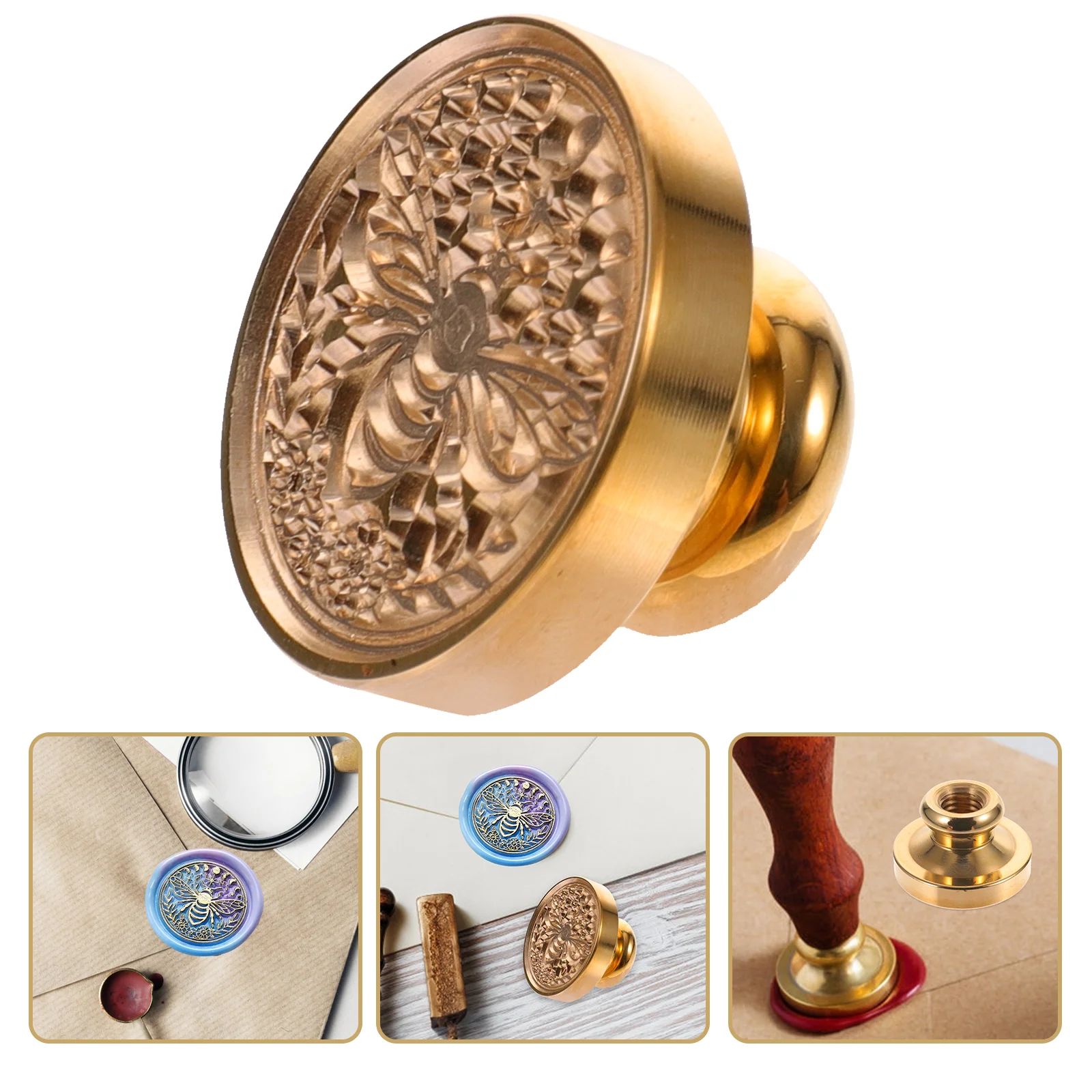 Wax Seal Copper Stamp Traditional Style Bee Pattern Sealing Stamp for Packaging Gifts Stationery Craft Invitations Greeting
Wax Seal Copper Stamp Traditional Style Bee Pattern Sealing Stamp for Packaging Gifts Stationery Craft Invitations Greeting