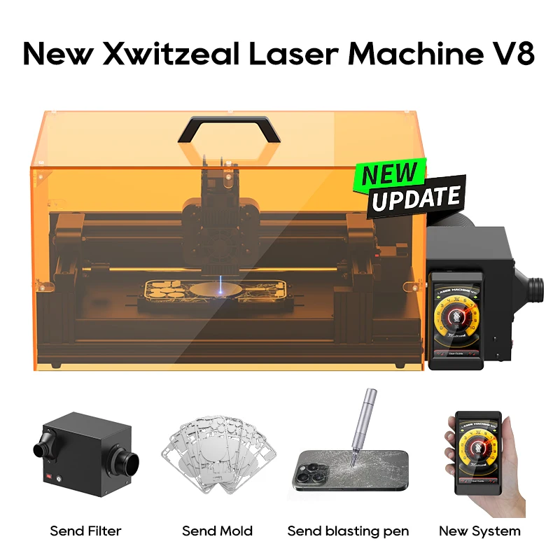 Xwitzeal ® Лазерный станок V8 для ремонта заднего стекла iPhone, автоматическое лазерное удаление клея с железными формами (серии 8-17) и воздушным фильтром
Xwitzeal ® Лазерный станок V8 для ремонта заднего стекла iPhone, автоматическое лазерное удаление клея с железными формами (серии 8-17) и воздушным фильтром