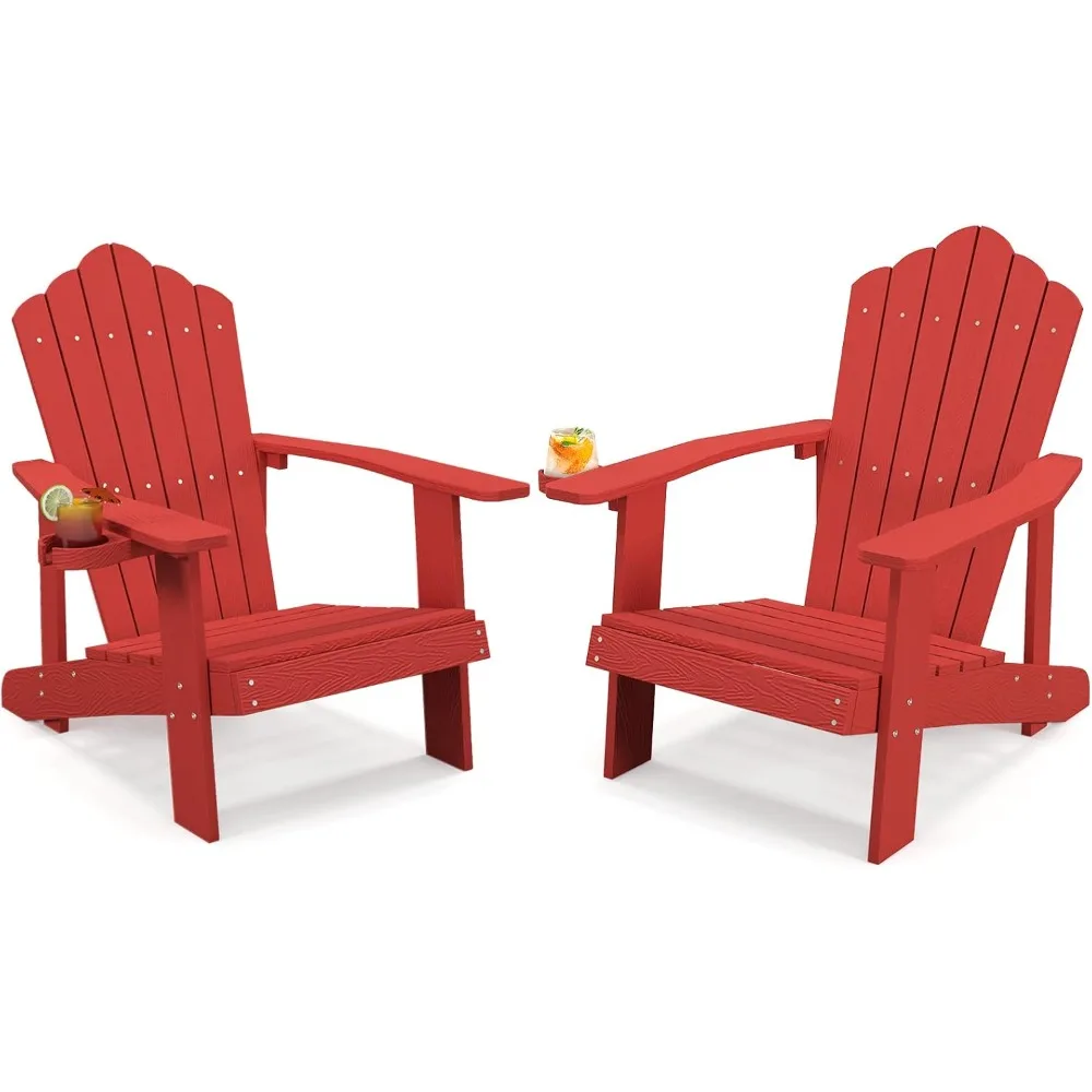 Oversized Adirondack Chair, Patio Lounge Chairs w/Adjustable Cup Holder, HIPS Armchairs Slatted Chair, Outdoor Weather Resistan
Oversized Adirondack Chair, Patio Lounge Chairs w/Adjustable Cup Holder, HIPS Armchairs Slatted Chair, Outdoor Weather Resistan
